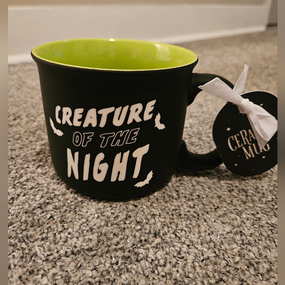 Creature of the Night Mug Black & Green
